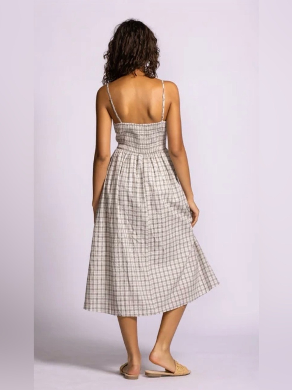 Pink Martini Laurelgrove Dress Plaid Midi Dress - Picture 2 of 4